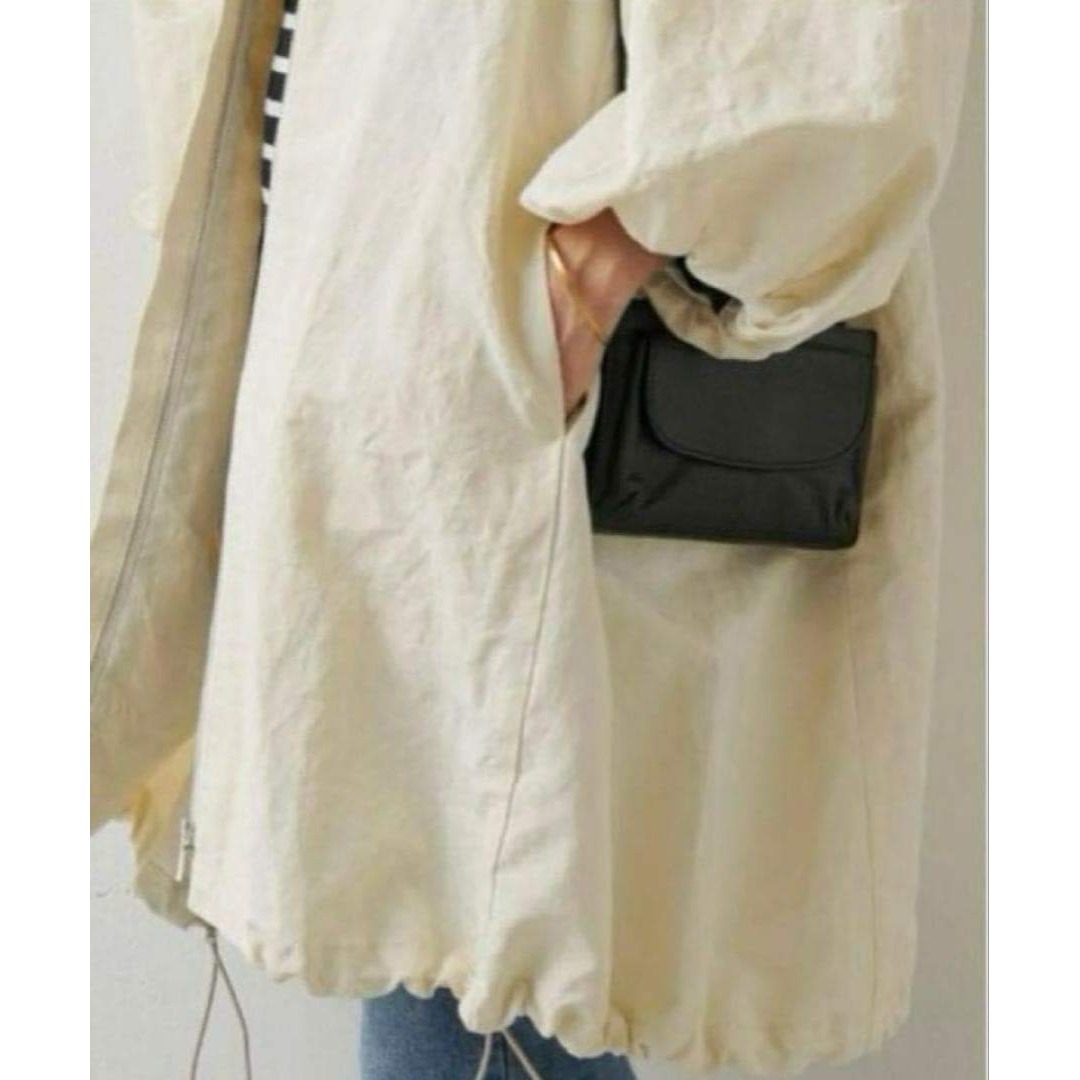 BEARDSLEY - BEARDSLEY リネンポリバルーン袖コート オフホワイト