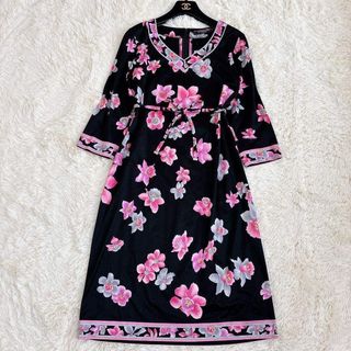 LEONARD - 美品 LEONARD レオナール カンカン 花柄 トップス