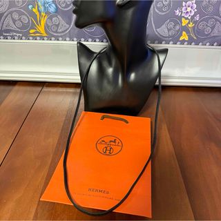 HERMES - エルメス HERMES ラニエール 黒 ブラック 希少 革紐