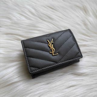 SAINT LAURENT - YSLラインオリガミタイニーウォレット《三つ折り財布