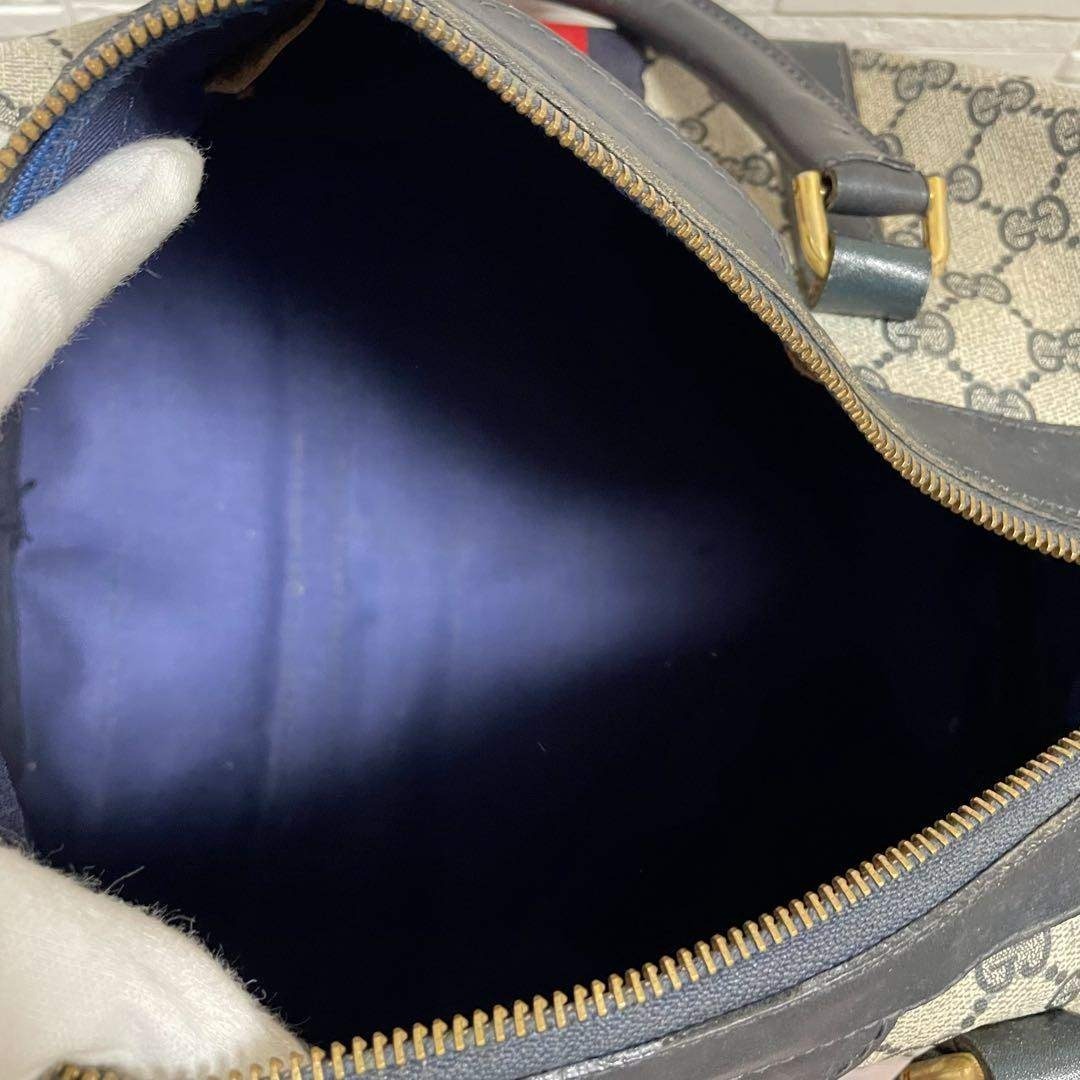 GUCCI - グッチ シェリー GG スプリーム PVC レザー ハンド ボストン