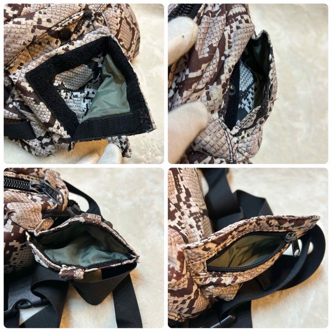 HEADPORTER - HEAD PORTER パイソン柄 ボディバッグ ウエストバッグ