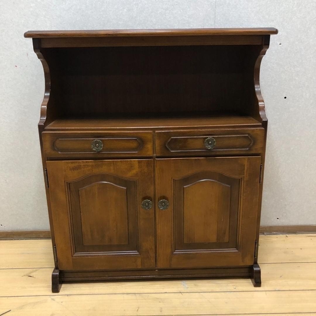 送料無料 希少 カリモク サイドチェスト レトロ コロニアル 250710-2の