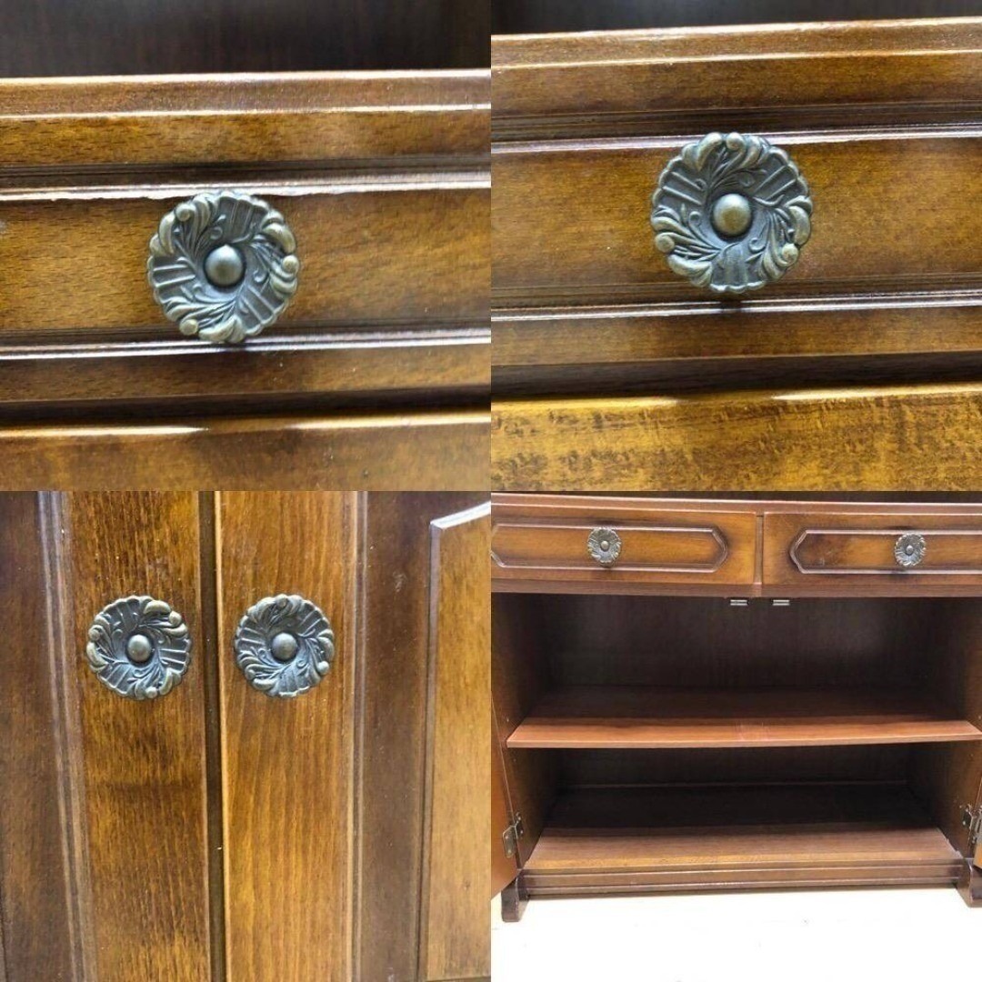 送料無料 希少 カリモク サイドチェスト レトロ コロニアル 250710-2の