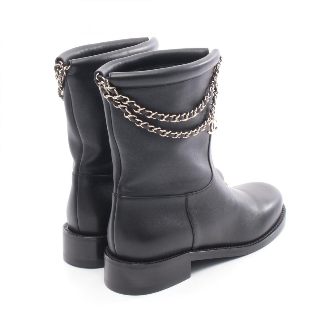 CHANEL - CHANEL シャネル ブーツ ココマーク Wチェーン ショートの