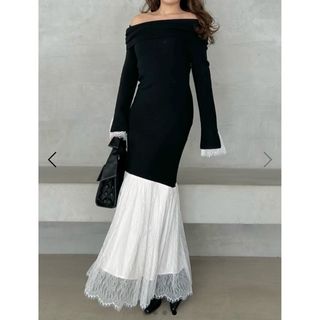 FRAY I.D - fray id レーストリムオフショルニットの通販 by あー