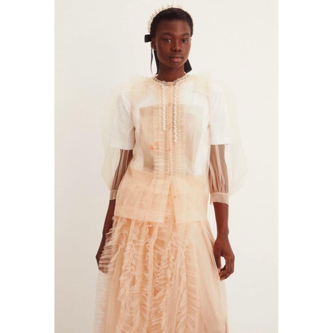 Simone Rocha - 新品未使用 パフスリーブ チュールブラウス Simone