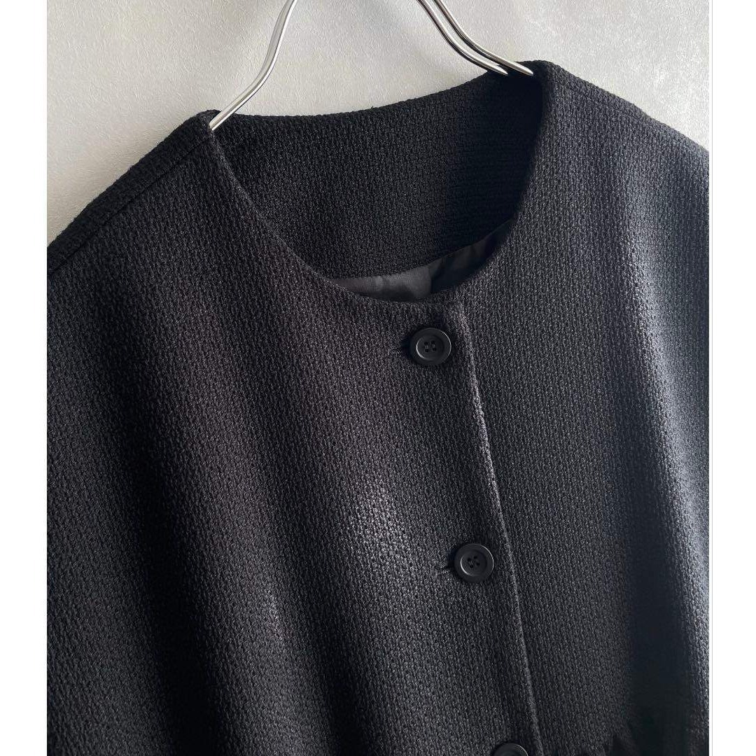 美品✨リヴェタート ペプラム ギャザージレ 黒 ワイドシルエット