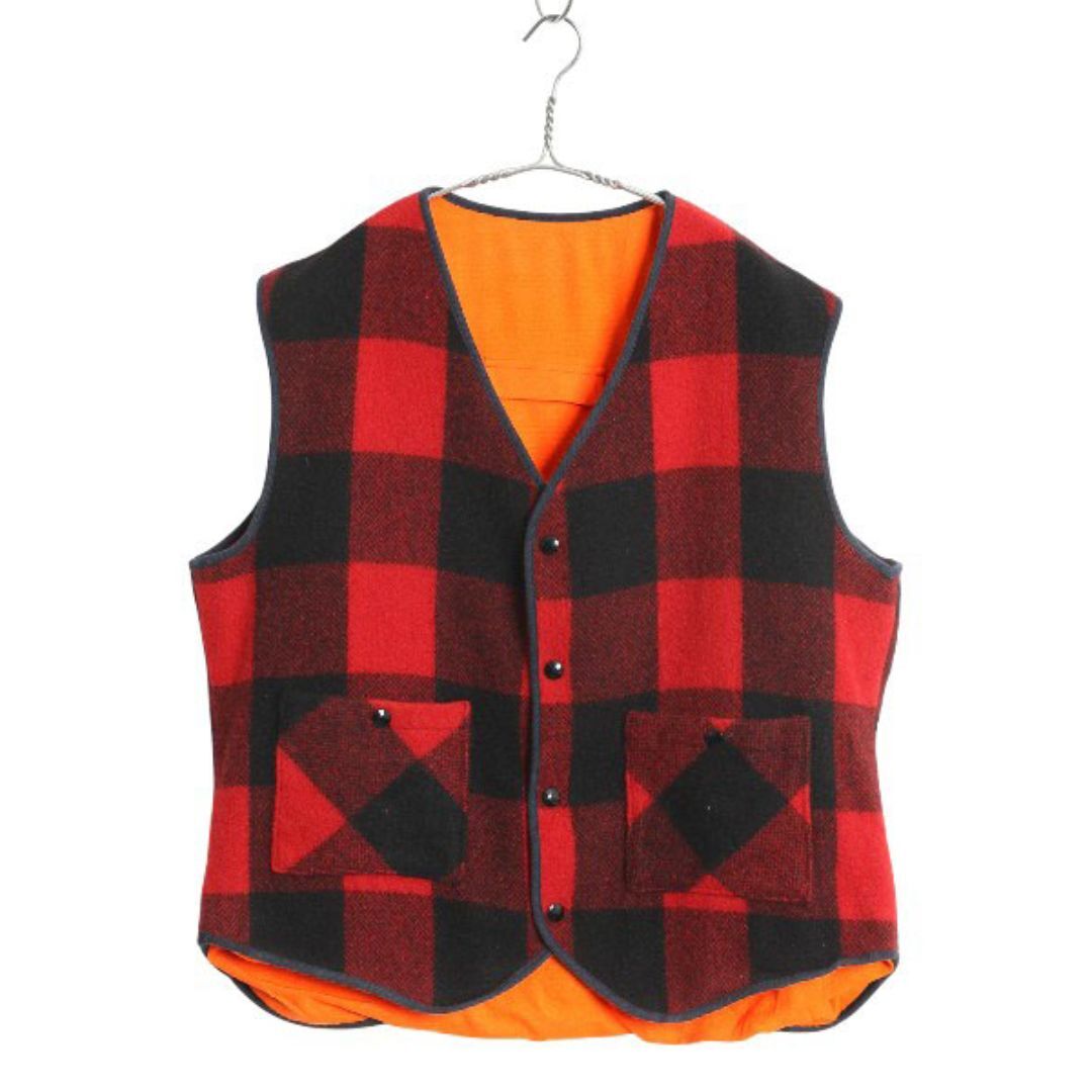 WOOLRICH - 80s USA製 ウールリッチ リバーシブル ベスト メンズ L