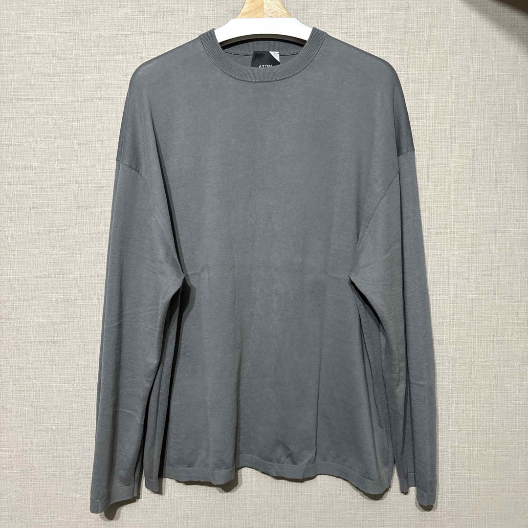 ATON ニット 6 SUVIN COTTON OVERSIZE SWEATER