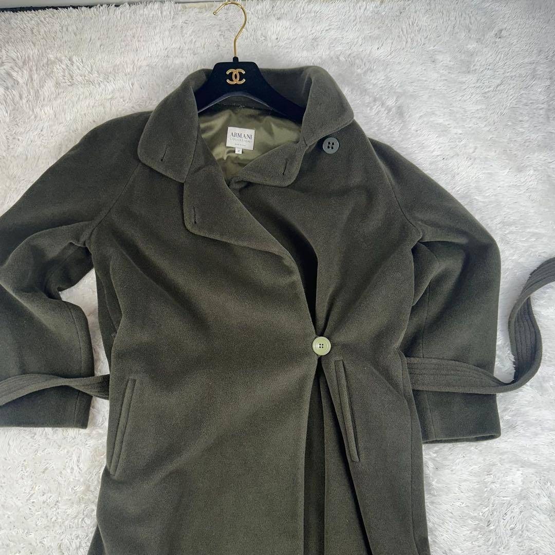 アルマーニコレツォーニ ロングコート カシミア混 アンゴラ マキシ XL