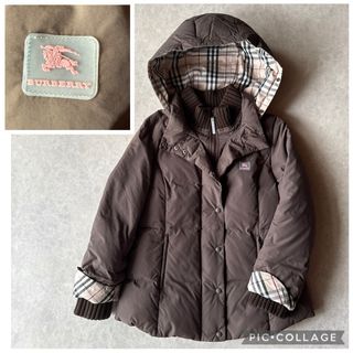 BURBERRY - BURBERRY LONDON リアルファー ノバチェック ダウンコート