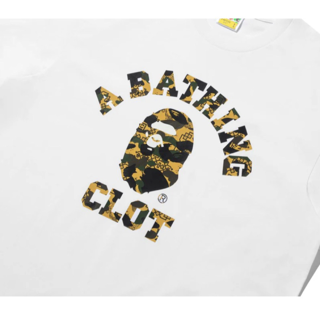 A BATHING APE - BAPE X CLOT コラボCOLLEGE RELAXED FIT TEEの通販 by