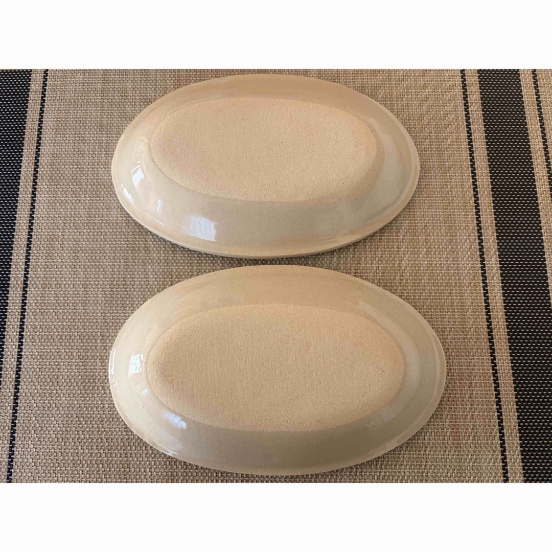 東峯未央さん（益子焼作家）「トリ柄丸皿・楕円皿」計3枚