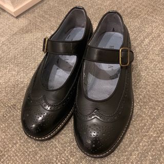 HARUTA - HARUTA 革靴 SF373 黒 メリージェーンシューズ 23cmの通販 by