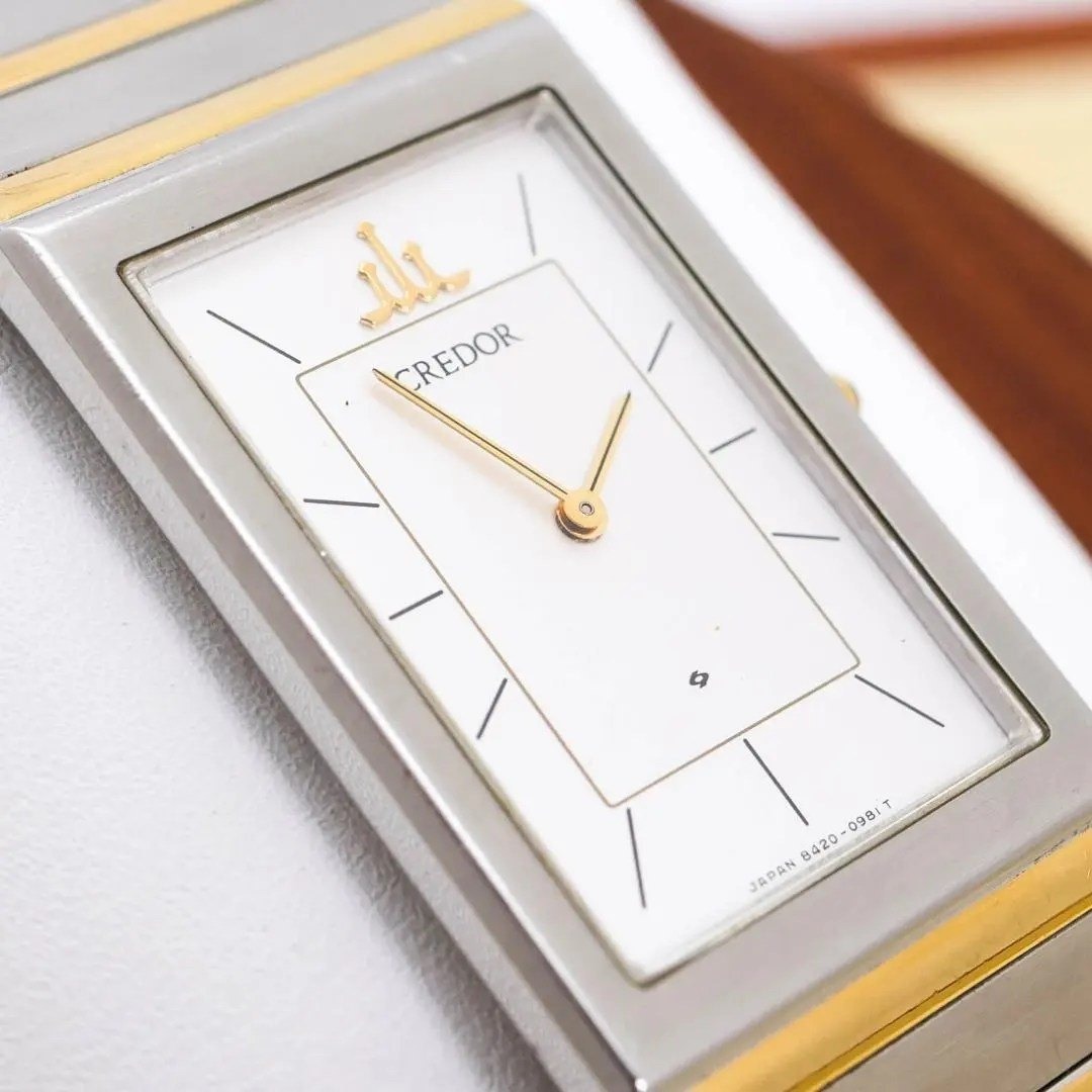 稼働 SEIKO CREDOR 腕時計 22KT クラシカル メンズ 3046 稼働 SEIKO