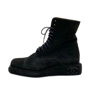 CHANEL - シャネル ムートン ショートブーツ チェーン ココマーク 34C