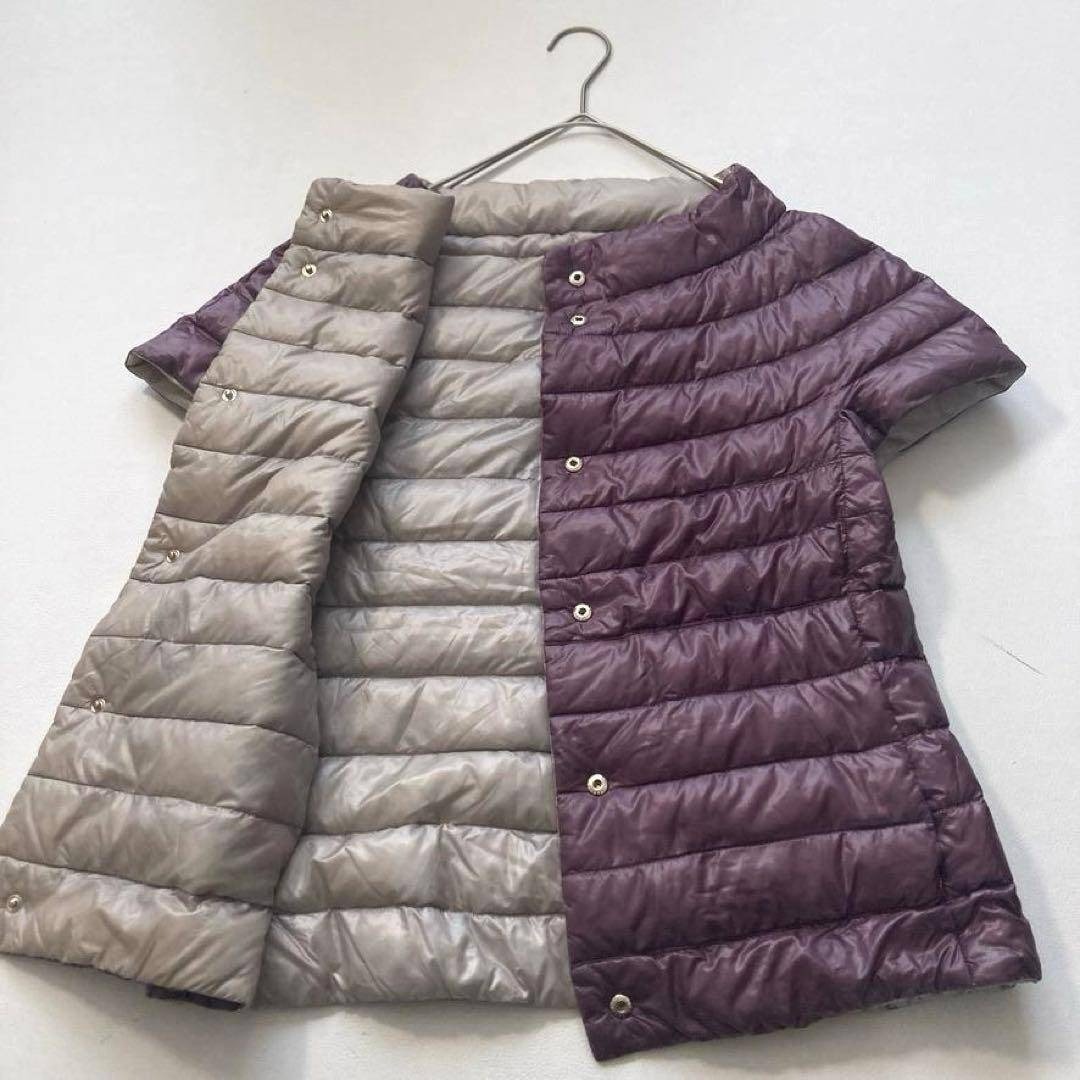 大人気✨2WAY】HERNO リバーシブル 半袖 ダウンジャケット 軽量 42