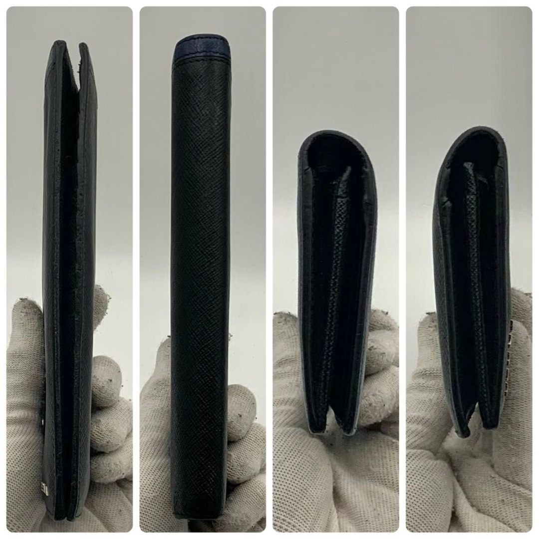 PRADA - 鑑定済み プラダ 二つ折り 長財布 サフィアーノ レザー ロゴ