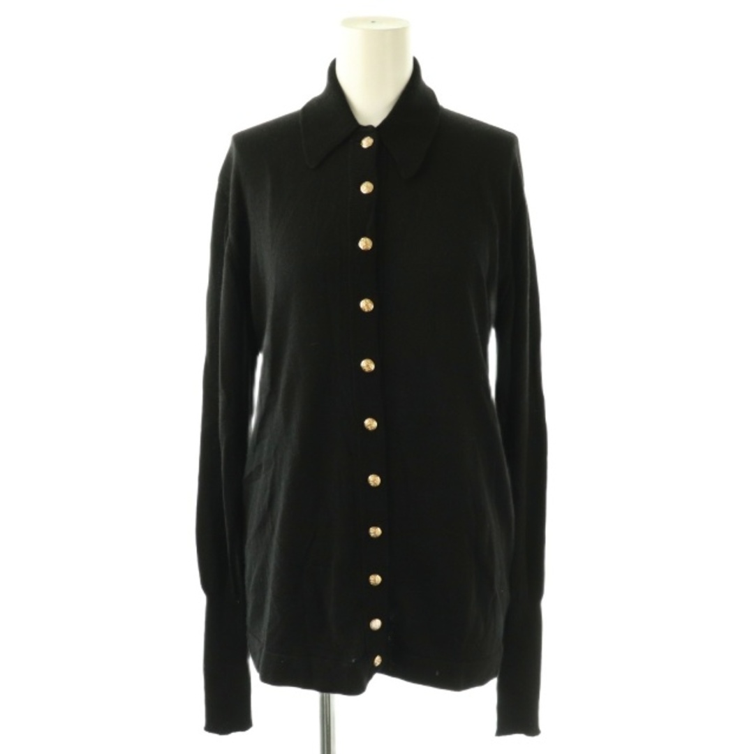 CHANEL カシミヤ100% ココマーク金ボタン スタンドカラーカーディガン