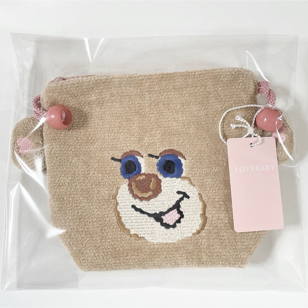 FEILER - LOVERARY BY FEILER◇ドアップテディガール 耳付き巾着◇新品