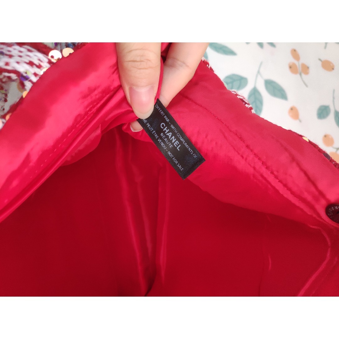 ト*ト様 シャネル CHANEL バーガンディ スパンコール トートバッグ