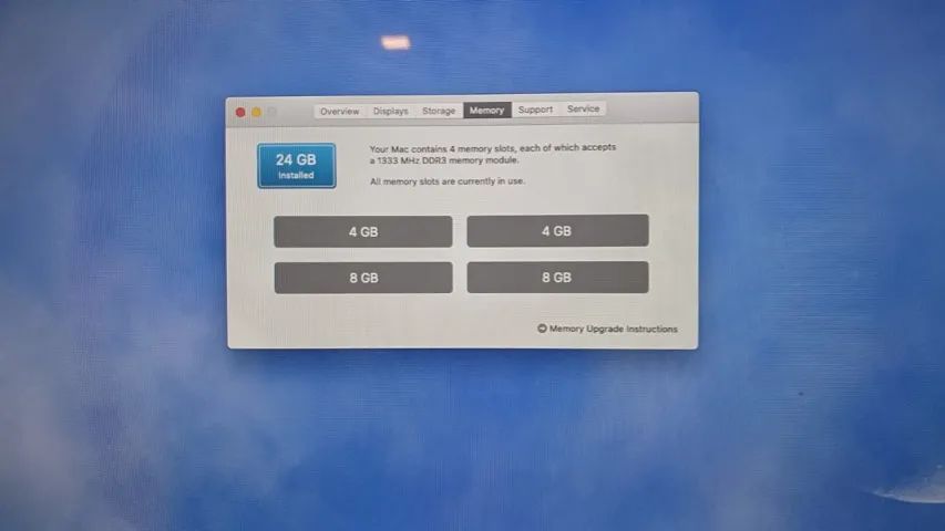 Imac 27-inch I5 2,9 GHz 24 GB 1333 MHz DDR3 2012 (Late) macOS