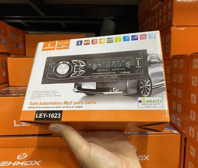 Som Automotivo Bluetooth Lehmox Ley-1623 Mp3 FM - Aparelhos de Som