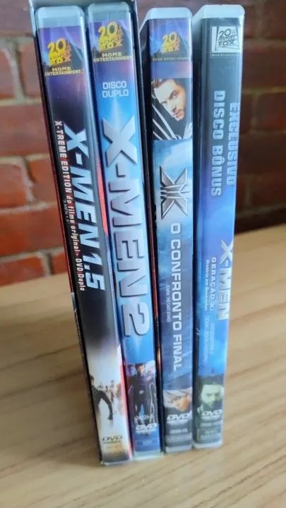 Box Dvds X-Men 1,5 e 2 e mais DVDs O Confronto Final e Geração X