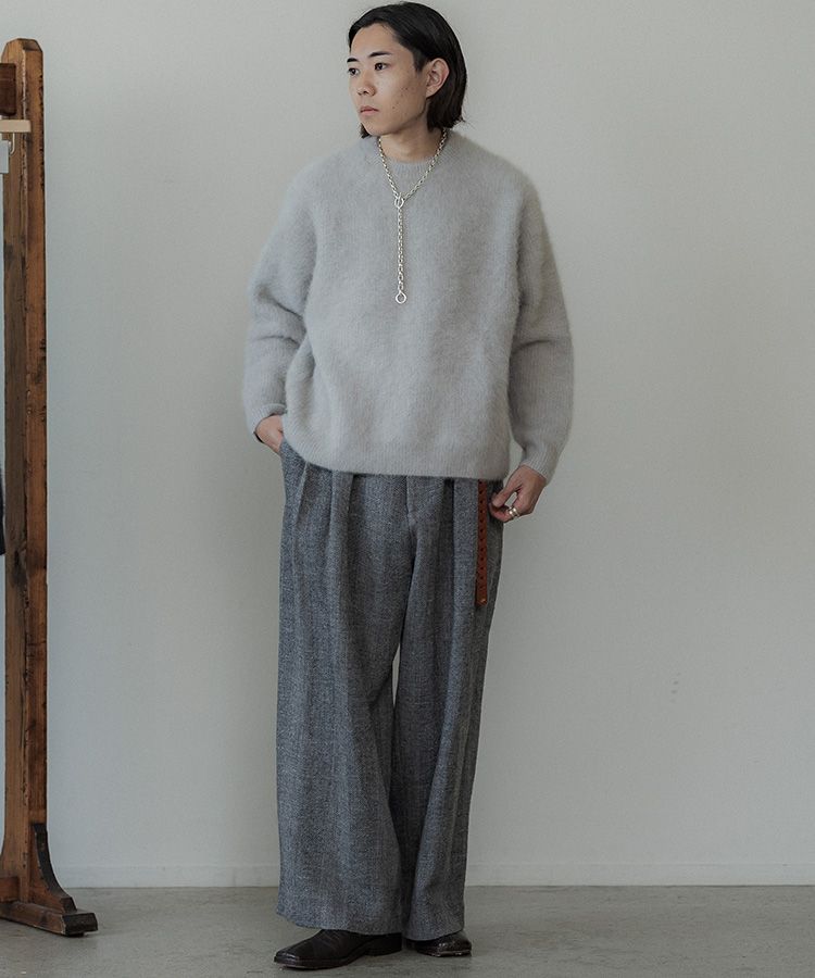 WOOL LINEN OXFORD BAGS / 商品詳細ページ / LIDNM / Llife ONLINE