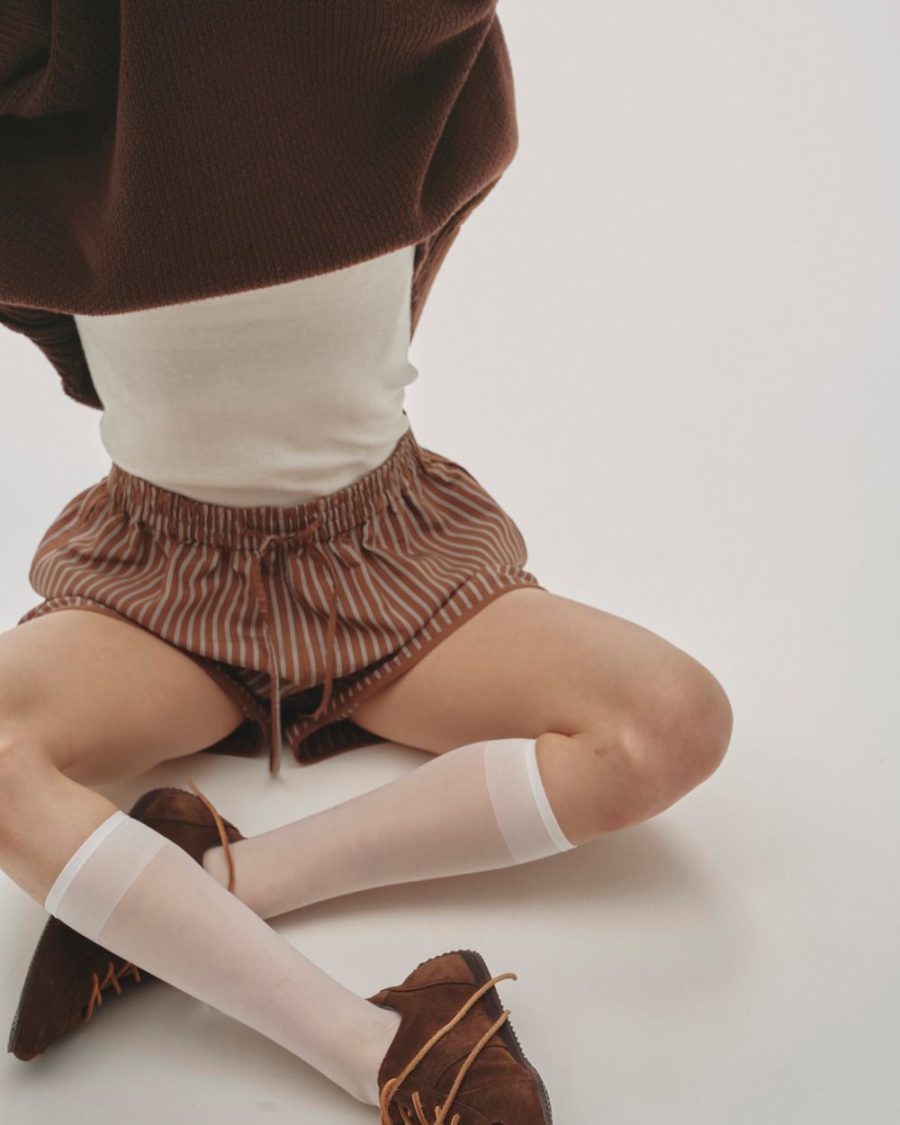 TODAYFUL ブラウンストライプ カジュアルショートパンツ TODAYFUL