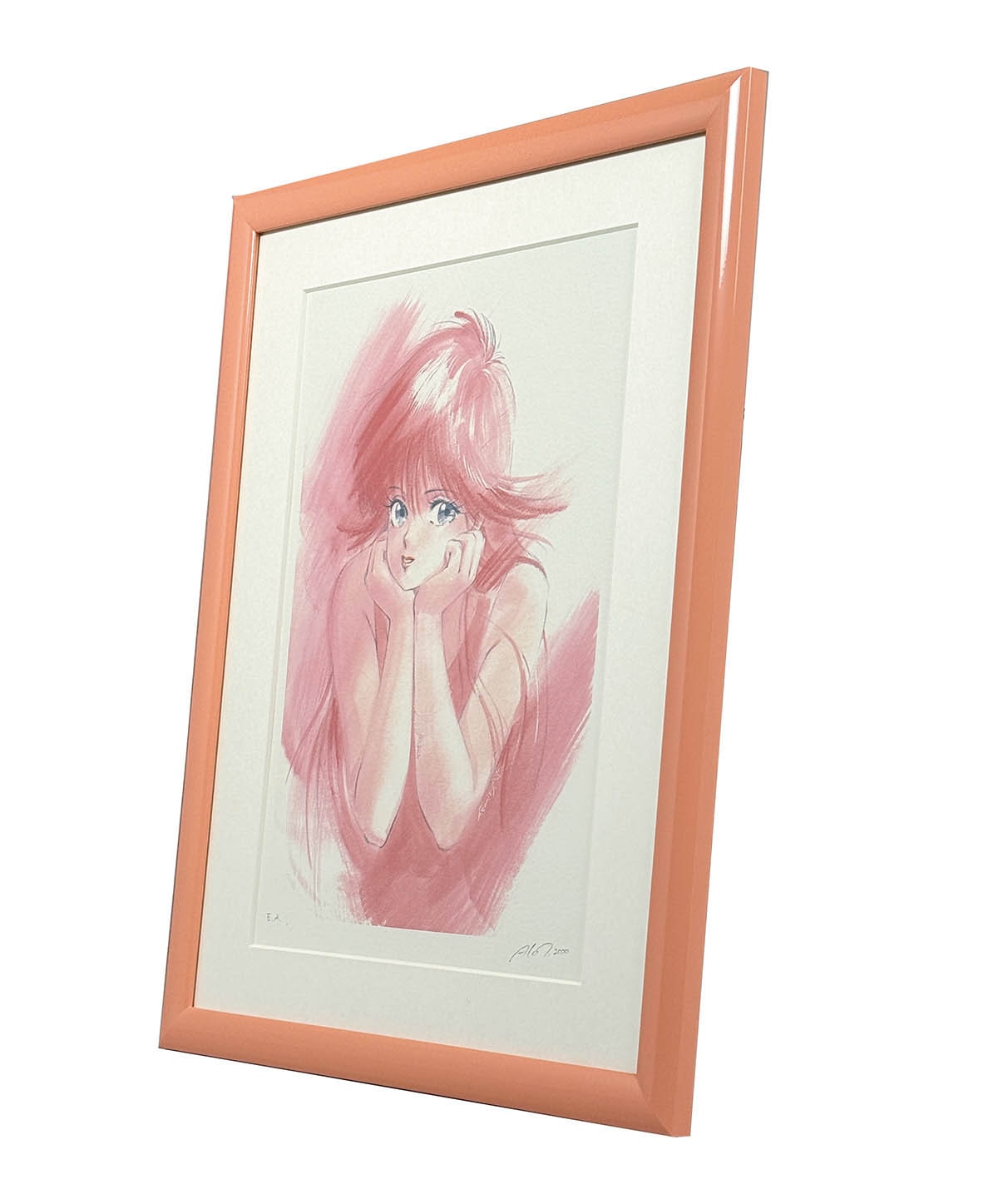 2125] 高田明美 直筆サイン入り版画「きまぐれオレンジ☆ロード」鮎川