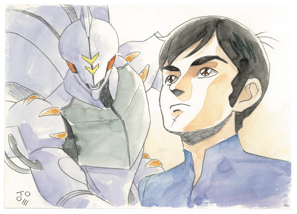 け*い様 湖川友謙直筆色紙「聖戦士ダンバイン」ショウ・ザマのサイン