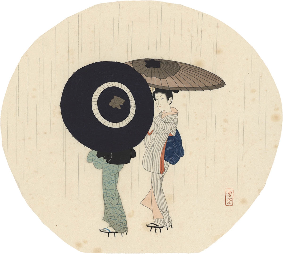 8801] 小村雪岱「うちわ絵八佳 8枚揃 版画作品」