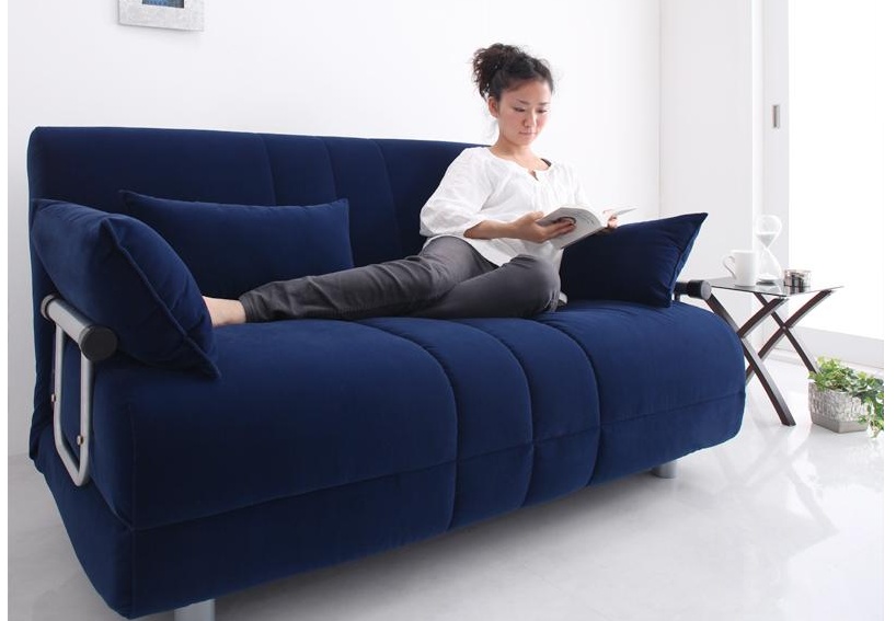 5秒でベッドになるカウチダブルソファーベッド｜ハレノワ
