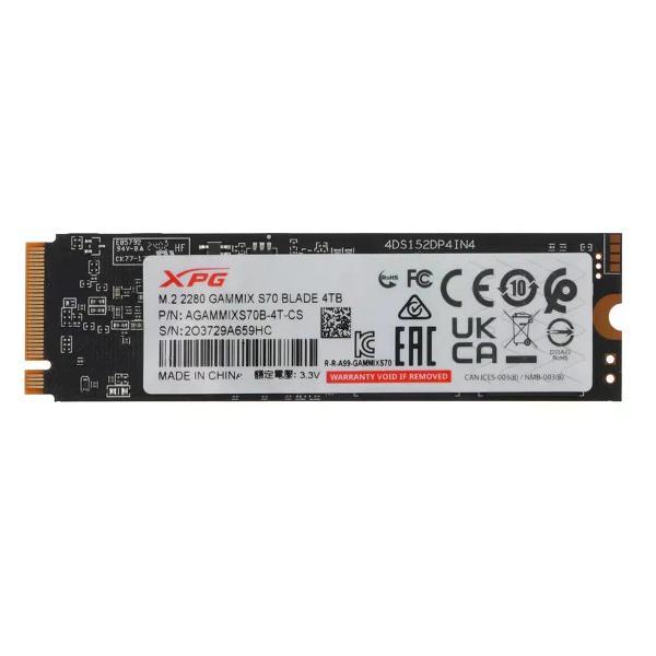 Купить Внутренний диск SSD A-DATA PCIe 4.0 x4 4TB AGAMMIXS70B-4T