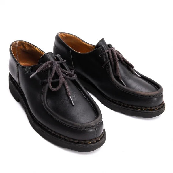 パラブーツPARABOOT ミカエル レザーチロリアンシューズ 黒23.5 (K-135916)