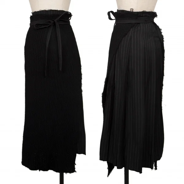 コムデギャルソンCOMME des GARCONSウールニットドッキングストライプ