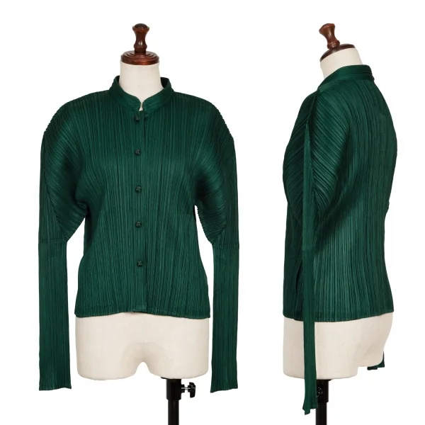 プリーツプリーズPLEATS PLEASE チャイナボタンマオカラーブラウス