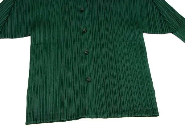 プリーツプリーズPLEATS PLEASE チャイナボタンマオカラーブラウス