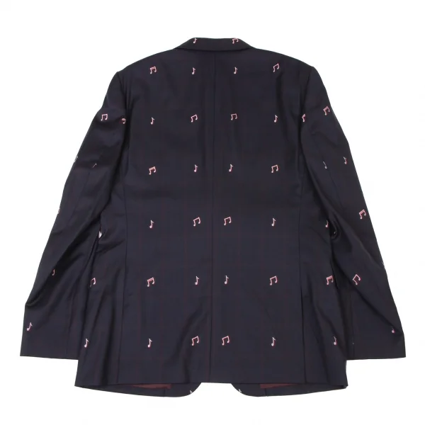 ポールスミスPaul Smith CARLO BARBERA音符柄ウールチェックジャケット