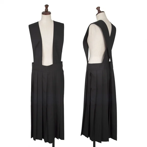 コムデギャルソンCOMME des GARCONS ウールポリジャンパースカート 黒F