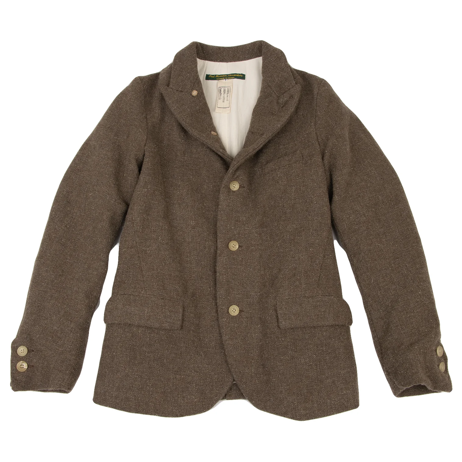 Paul Harnden Wool Tweed Blazer Jacket Brown S (K-139381)