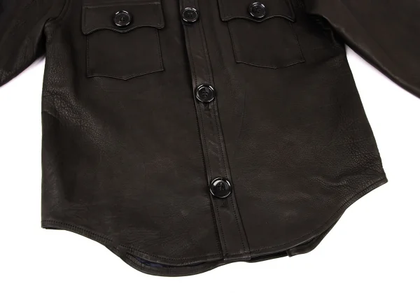 マディソンブルーMADISONBLUE カウレザーコンパクトCPOシャツ