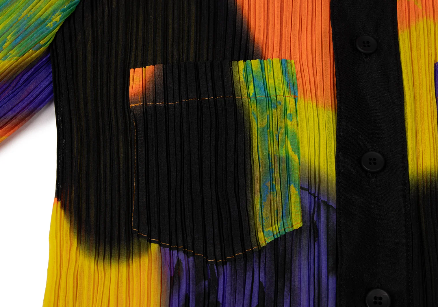 イッセイミヤケISSEY MIYAKE カラフルグラデーションプリントシャツ