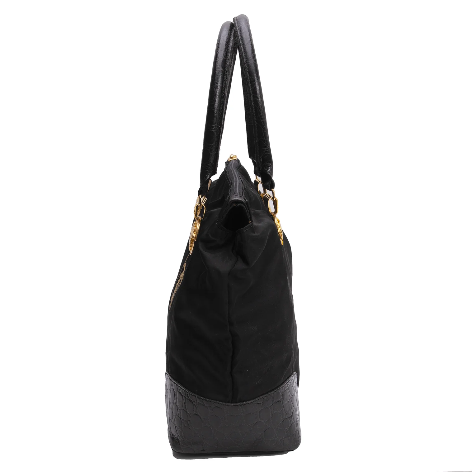 ジャンニヴェルサーチGIANNI VERSACE メデューサ刺繍切替ナイロン