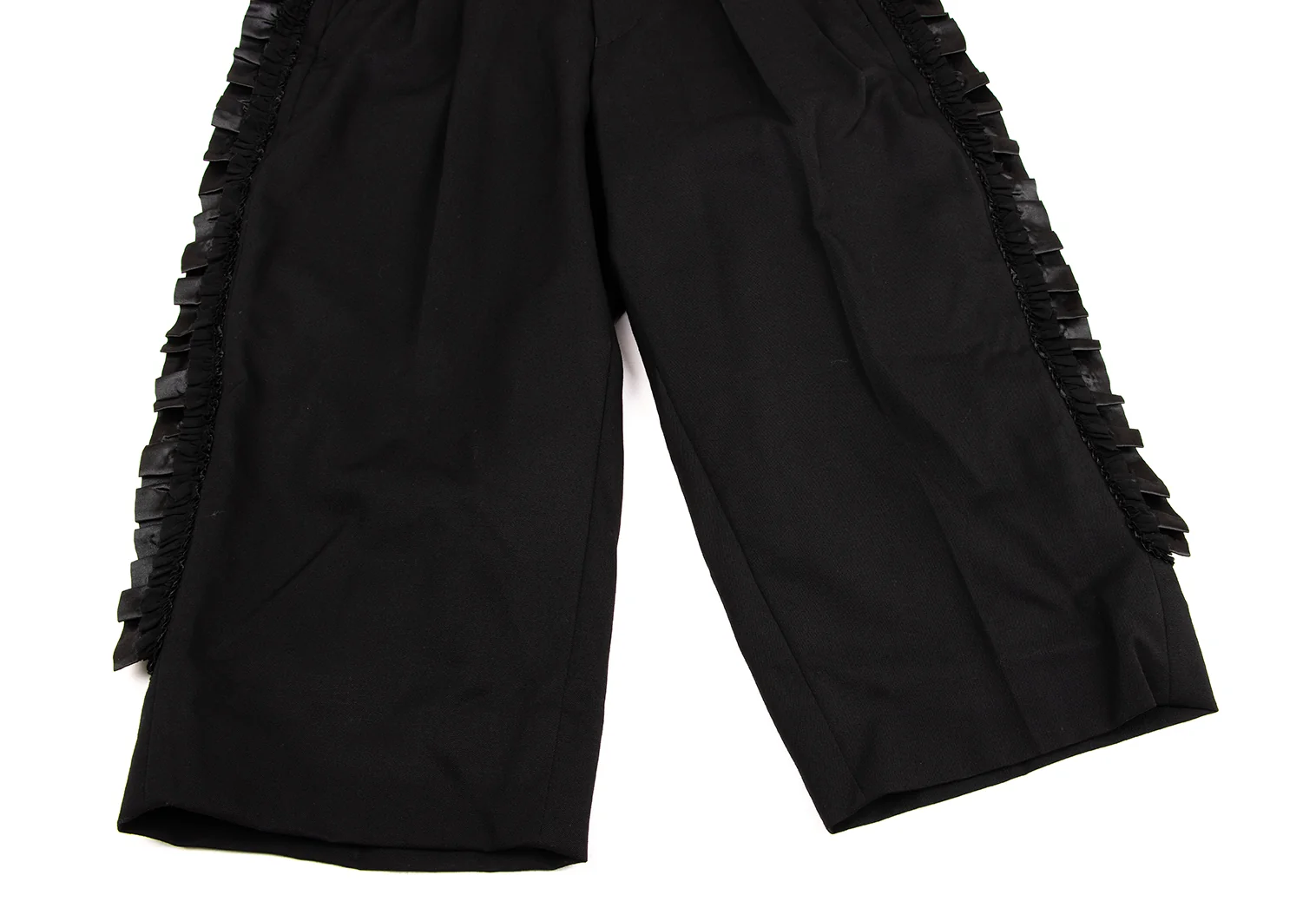 コムデギャルソンCOMME des GARCONS フリルフレーム切替ウールギャバ