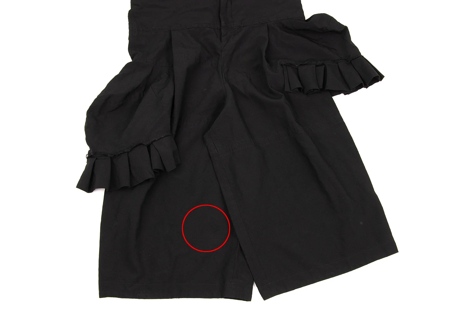 コムデギャルソンCOMME des GARCONS エステルフリル変形吊りパンツ 黒