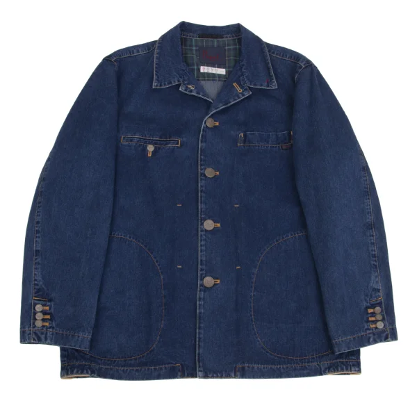パパスPapas デニムカバーオール インディゴブルー46S (K-161109)