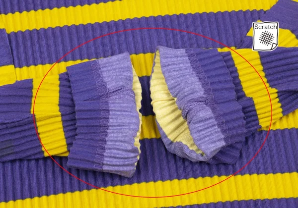 イッセイミヤケミーISSEY MIYAKE me バイカラーファインニットプリーツ